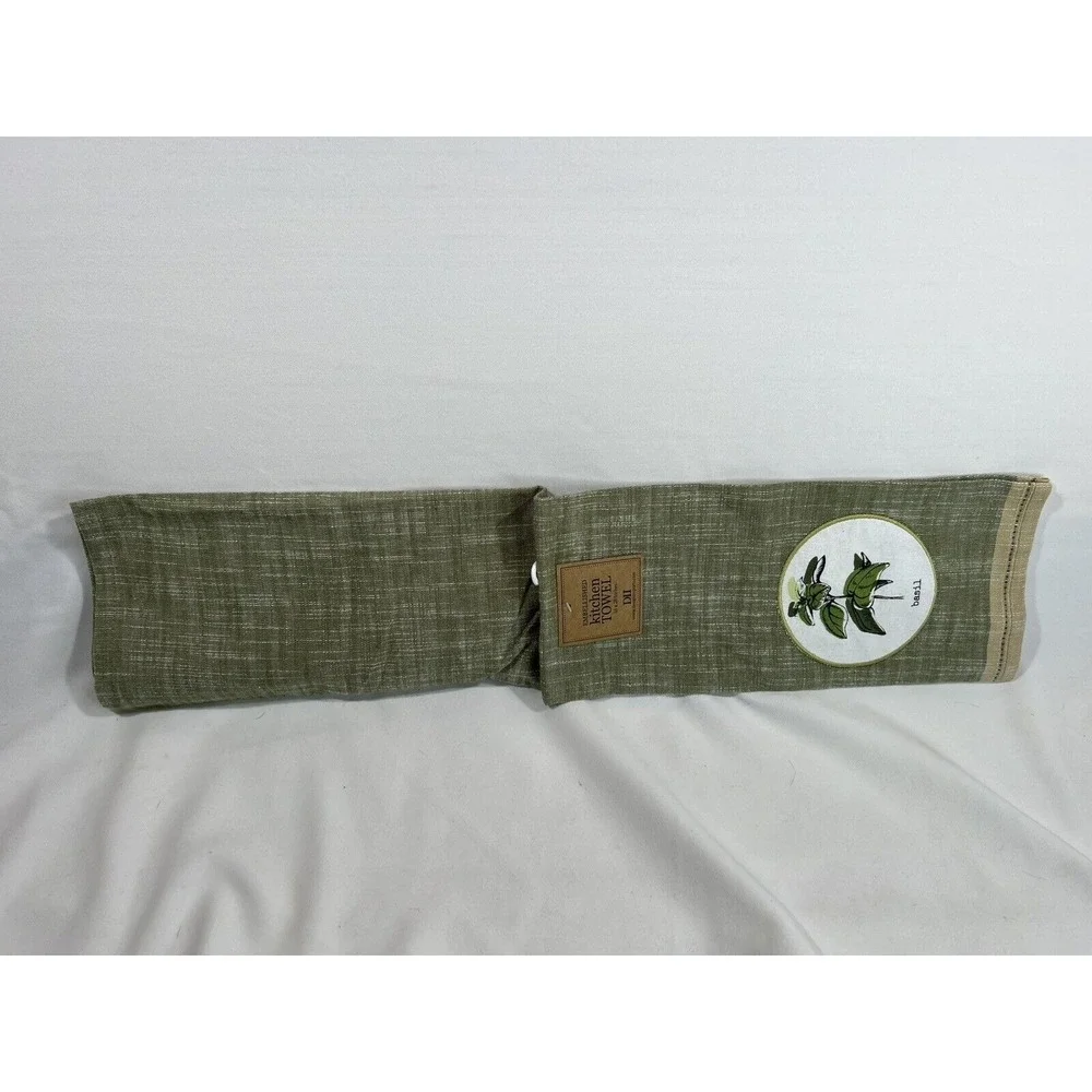 Design Imports Basil Tea Towel Kitchen‎ Graphic Cottage Farmhouse Decor